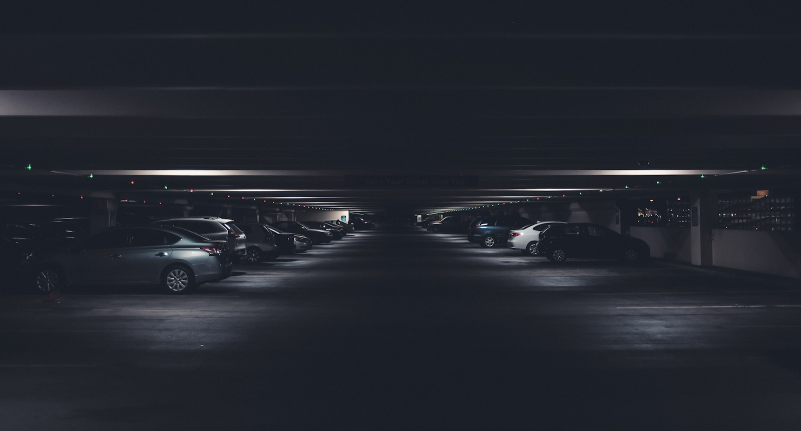 car under building